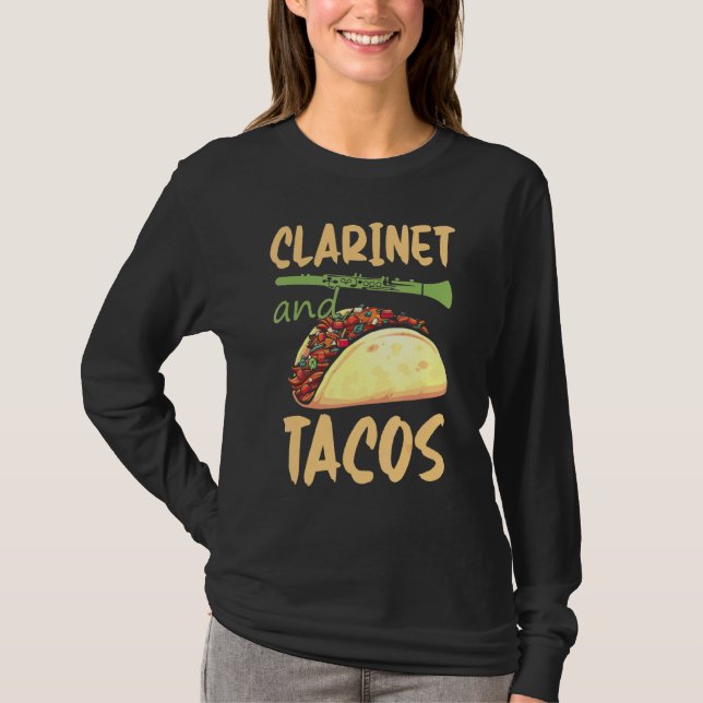 Camiseta Clarinet Player - Músico Clarinet Taco (Frente)