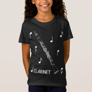 Camiseta Clarinete das notas musicais