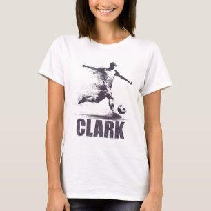 Camiseta Clark Futebol Meninos Nome Personalizado Clark