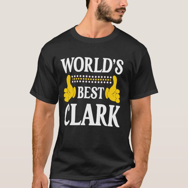 Camiseta Clark Surname Funny Team Family Sobrenome World's (Frente)