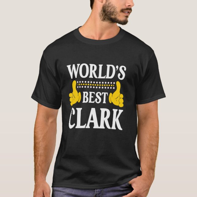 Camiseta Clark Surname Funny Team Family Sobrenome World's (Frente)