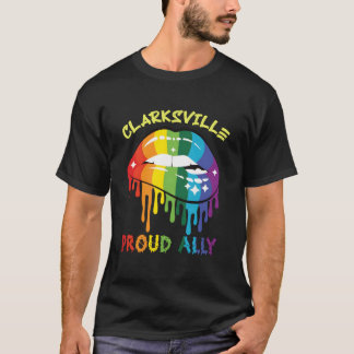Camiseta Clarksville Proud Ally Orgulho Lgbtq Orgulho EUA