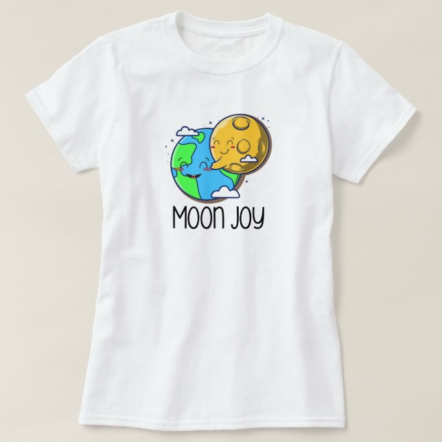 Camiseta Claro Lua Alegria Terra e Lua Abraço (Frente do Design)