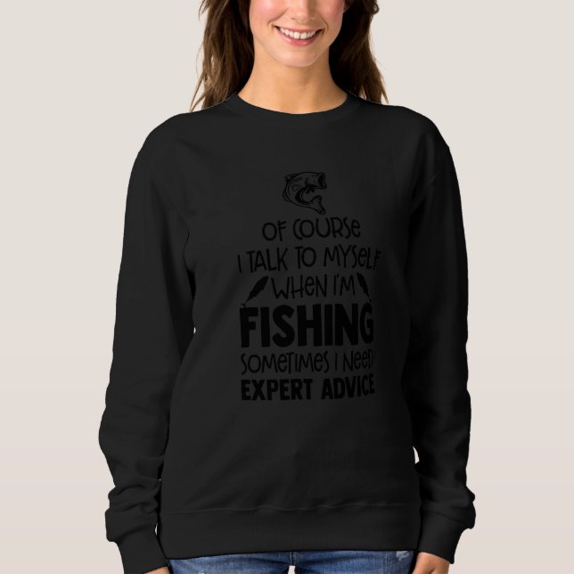 Camiseta Claro que falo comigo mesmo quando estou pescando  (Frente)