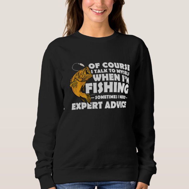 Camiseta Claro que falo comigo mesmo quando estou pescando  (Frente)