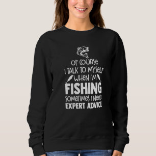 Camiseta Claro que falo comigo mesmo quando estou pescando 