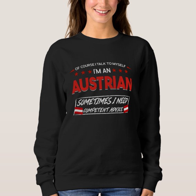 Camiseta Claro que falo comigo mesmo. Sou austríaco (Frente)