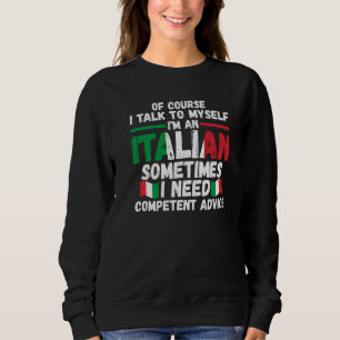 Camiseta Claro que falo comigo mesmo sou italiano Itália It