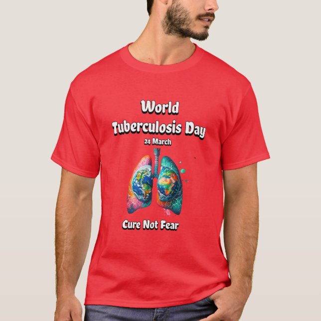 Camiseta Claro Que Não Tem Medo. Dia Mundial da Tuberculose (Frente)