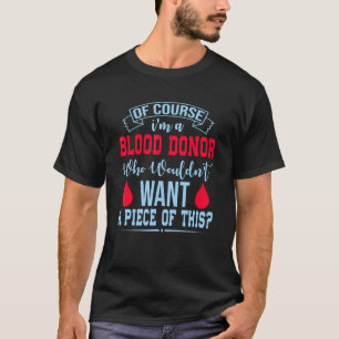 Camiseta Claro que sou um doador de sangue Doe sangue 1