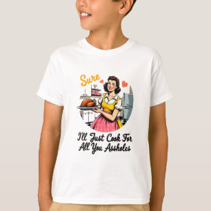 Camiseta Claro, vou cozinhar para todos vocês, buracos engr