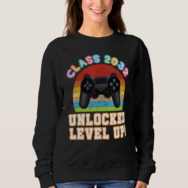 Camiseta Class 2032 Unlocked Level Up Video Game Back To Sc (Frente)