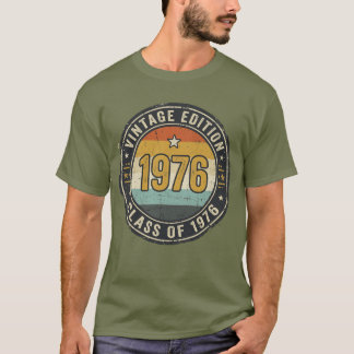 Camiseta Class of 1976 Retro Sunset Stripes Distressed 