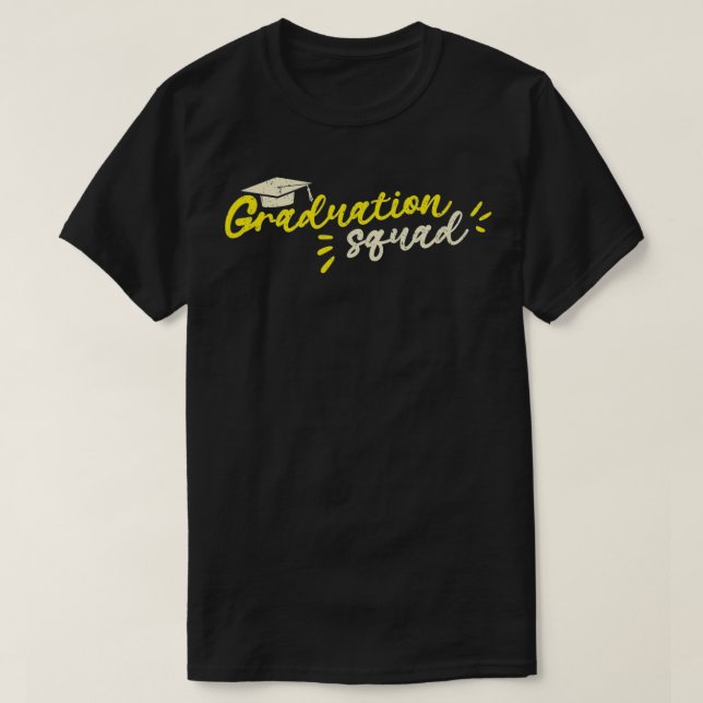 Camiseta Class Of 2021 Graduation Squad Funny High School C (Frente do Design)
