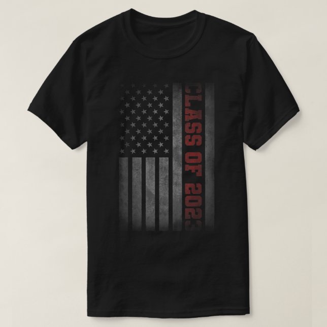 Camiseta Class of 2023 Patriotic Distressed American Flag G (Frente do Design)