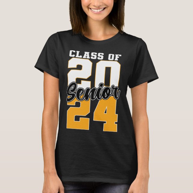 Camiseta Class of 2024 Senior 24 Grad Graduation (Frente)