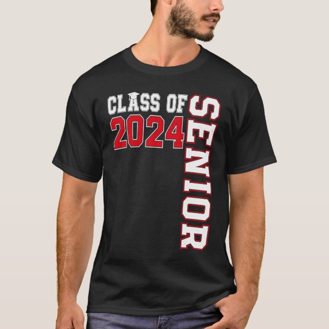 Camiseta Class of 2024 Senior 24 High School Graduation Par (Frente)