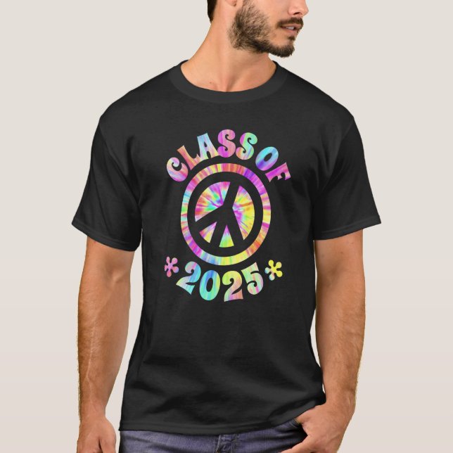 Camiseta Class Of 2025 Graduate Future Graduation Peace Sig (Frente)