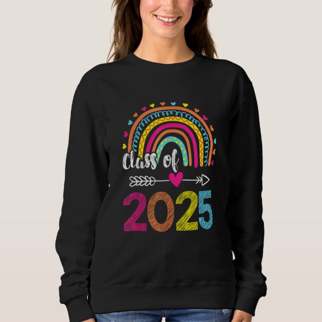 Camiseta Class Of 2025 Rainbow Kindergarten Preschool Gradu (Frente)