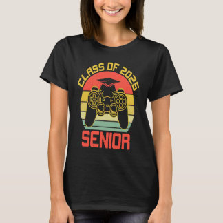 Camiseta Class of 2025 Senior 25 Video Games Vintage Gradua
