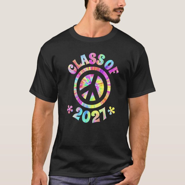 Camiseta Class Of 2027 Graduate Future Graduation Peace Sig (Frente)