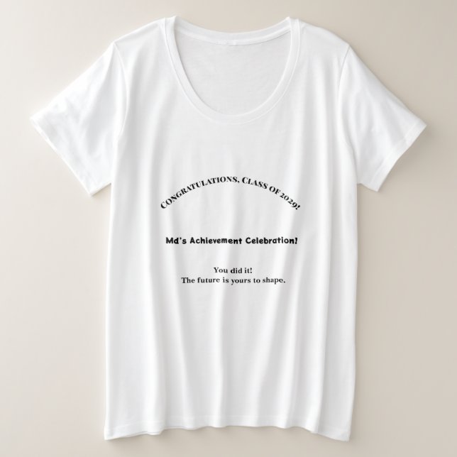 Camiseta Class of 2029 Plus | Orgulho de Graduado  (Frente do Design)