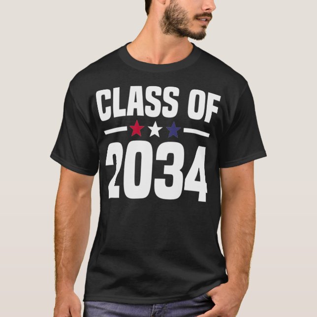 Camiseta Class of 2034 Kindergarten Grow With Me Future Gra (Frente)