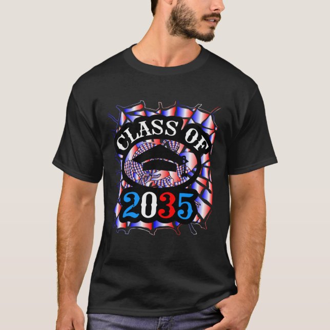 Camiseta Class of 2035 grow with Kindergarten me spider for (Frente)