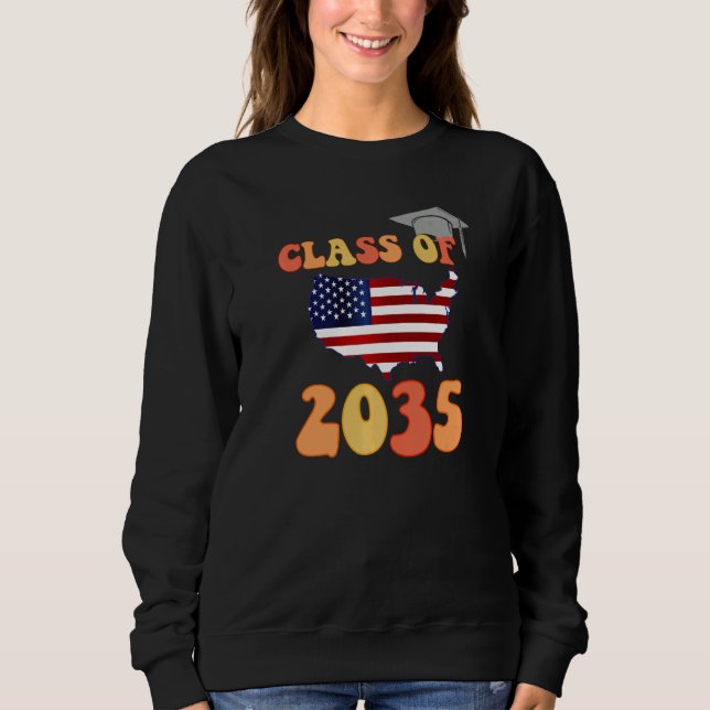 Camiseta Class of 2035 Grow With Me First Day of School Gra (Frente)