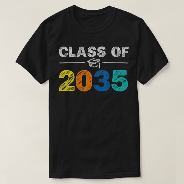 Camiseta Class of 2035 Grow With Me First Day of School Gra (Frente do Design)