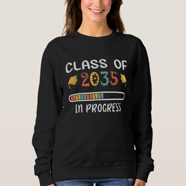 Camiseta Class of 2035 Grow With Me Graduation in progress (Frente)