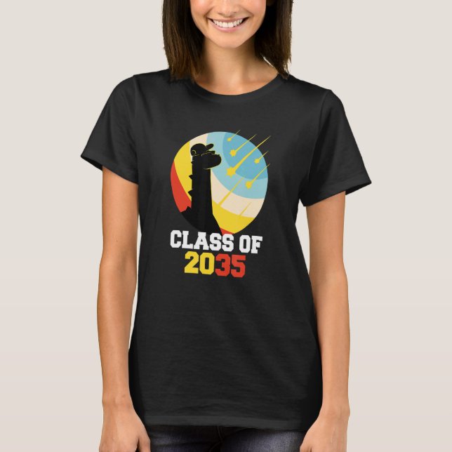 Camiseta Class Of 2035 Kindergarten Dinosaur For Kids (Frente)
