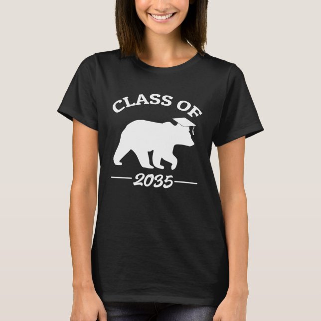 Camiseta Class Of 2035 Kindergarten Graduate Graduation Gir (Frente)