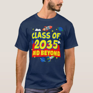Camiseta Class Of 2035 Kindergarten PreK Grow with Me Gradu