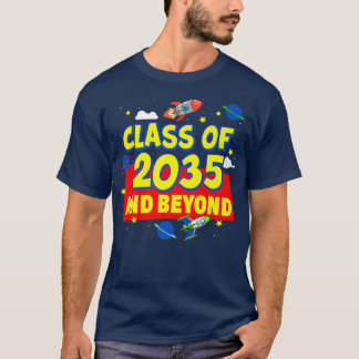 Camiseta Class Of 2035 Kindergarten PreK Grow with Me Gradu