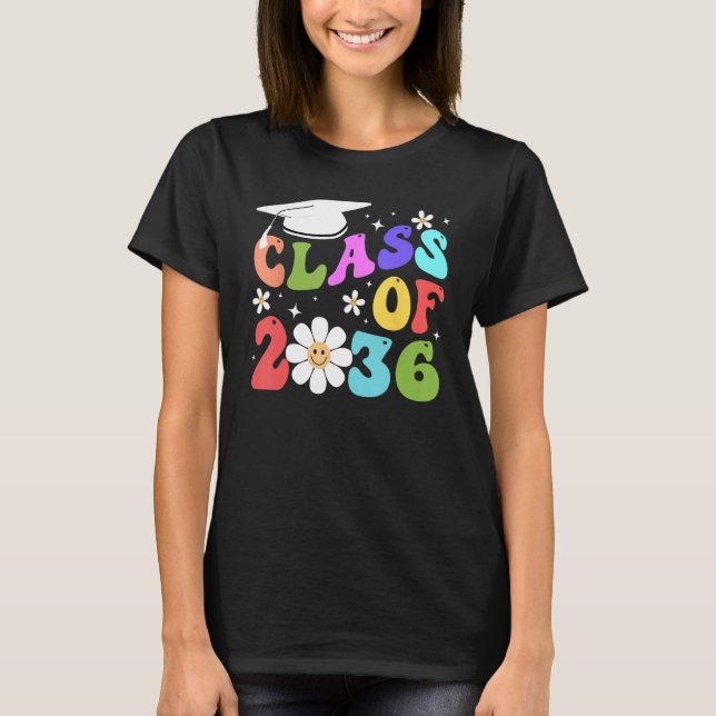 Camiseta Class of 2036 Grow With Me First Day of School Gra (Frente)