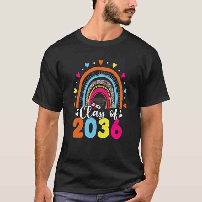 Camiseta Class Of 2036 Senior 36 Graduate Preschool Graduat (Frente)