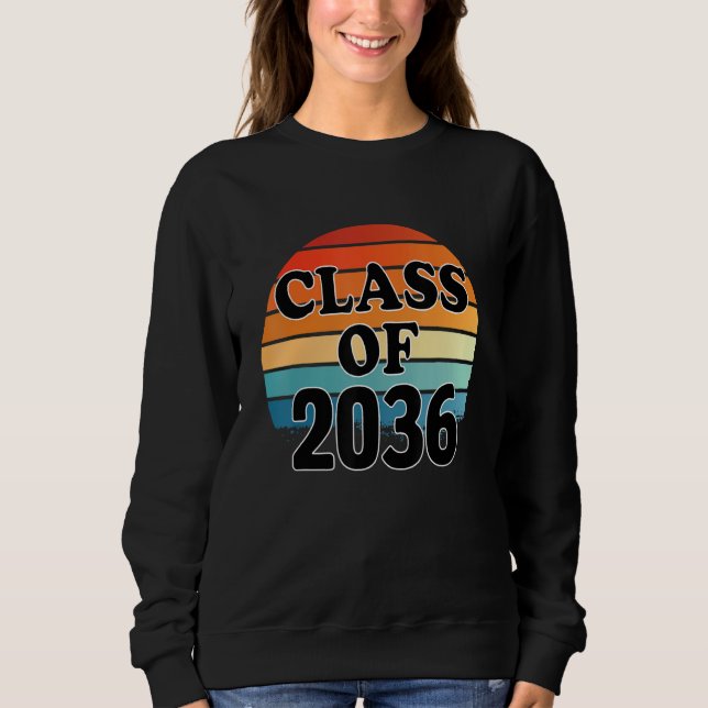 Camiseta Class Of 2036 Senior Graduate Retro Graduation (Frente)