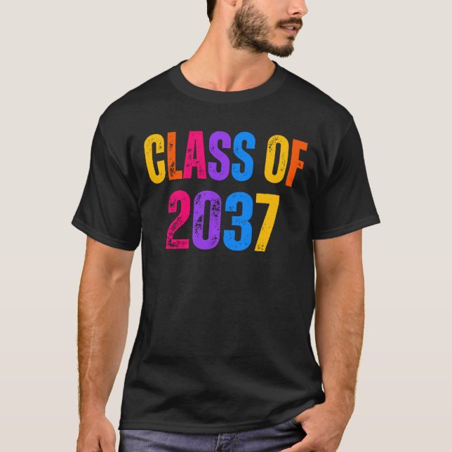 Camiseta Class of 2037 grow with me future generation kinde (Frente)