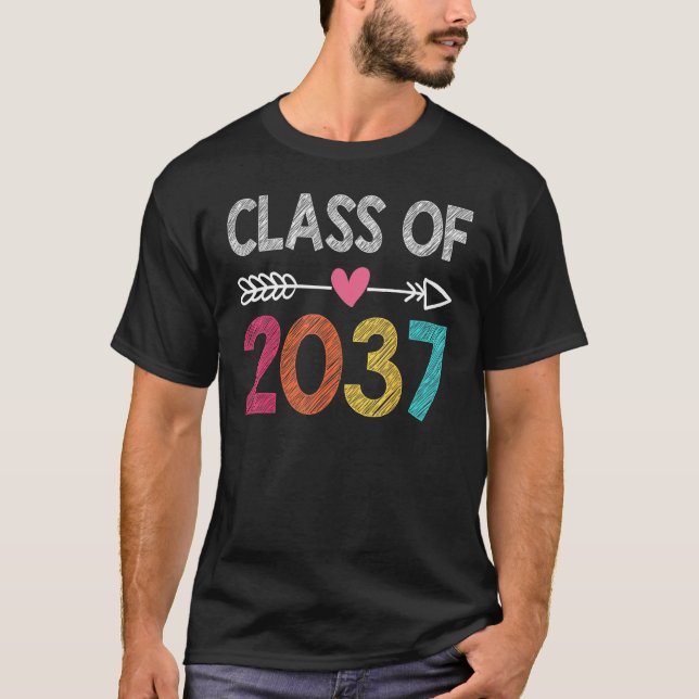 Camiseta Class Of 2037  Pre K Graduate Preschool Graduation (Frente)