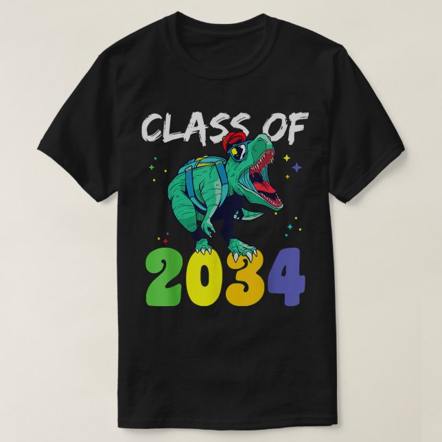 Camiseta Classe 2034 T Re Dino Cresce Comigo Jardim de Infâ (Frente do Design)