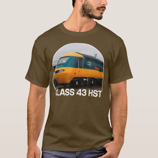 Camiseta Classe 43 Comboio de alta velocidade com locomotiv (Frente)