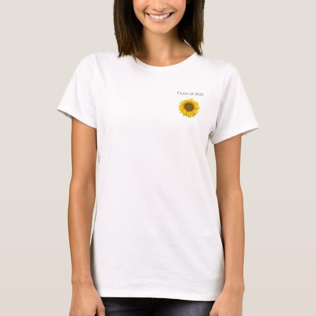 Camiseta Classe Amarelo de Girassol de Graduação 2025 (Frente)