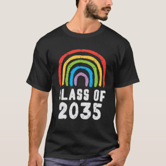 Camiseta Classe Arco-Íris De 2035 Cresce Comigo Para Menina