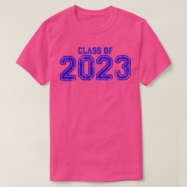 Camiseta Classe Azul Varsity de 2023 (Frente do Design)