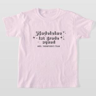 Camiseta Classe Cinza Negra Nome do Professor Equipe Esquad