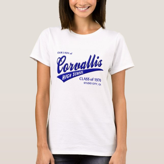 Camiseta Classe de 1970 nossa senhora do segundo grau de (Frente)