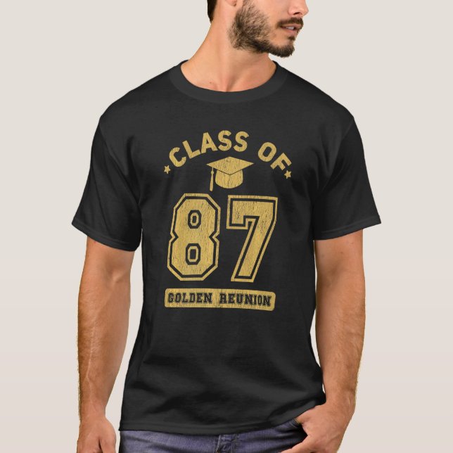 Camiseta Classe De 1987 Reunio De Graduação De Segundos gra (Frente)