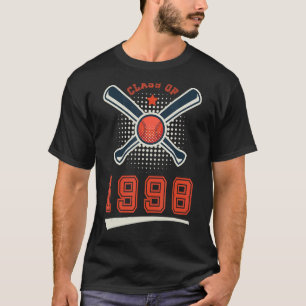 Camiseta Classe de 1998 School Graduation Baseball Player S