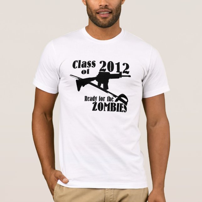 Camiseta Classe de 2012 Pronto para os Zombies (Frente)
